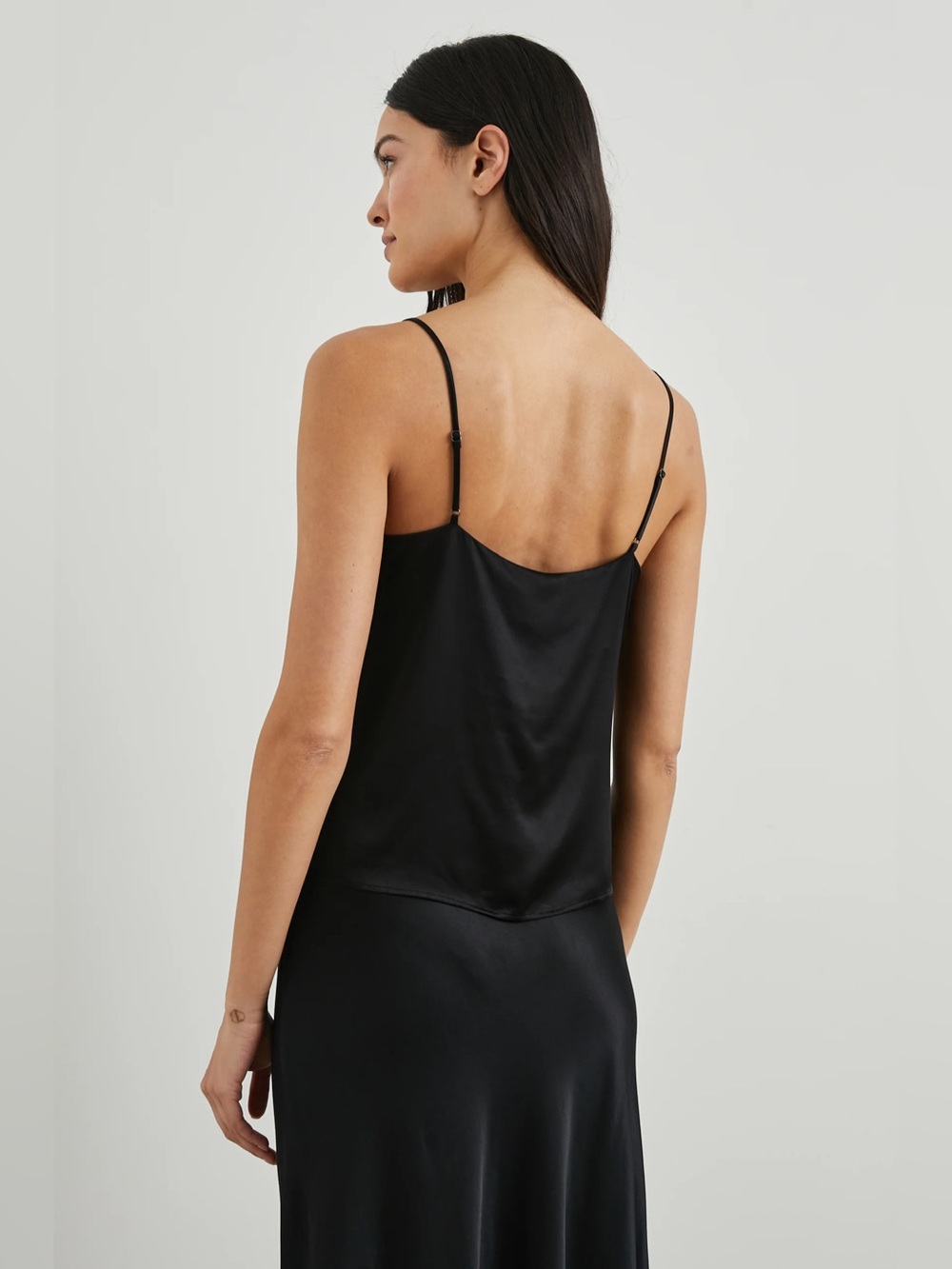 NEW Rails Paulo Top in Black | Luxe Tank Top V-neck Tank Cami | Size Large L - Picture 16 of 16